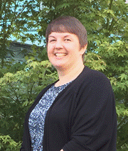 tracy in black sweater